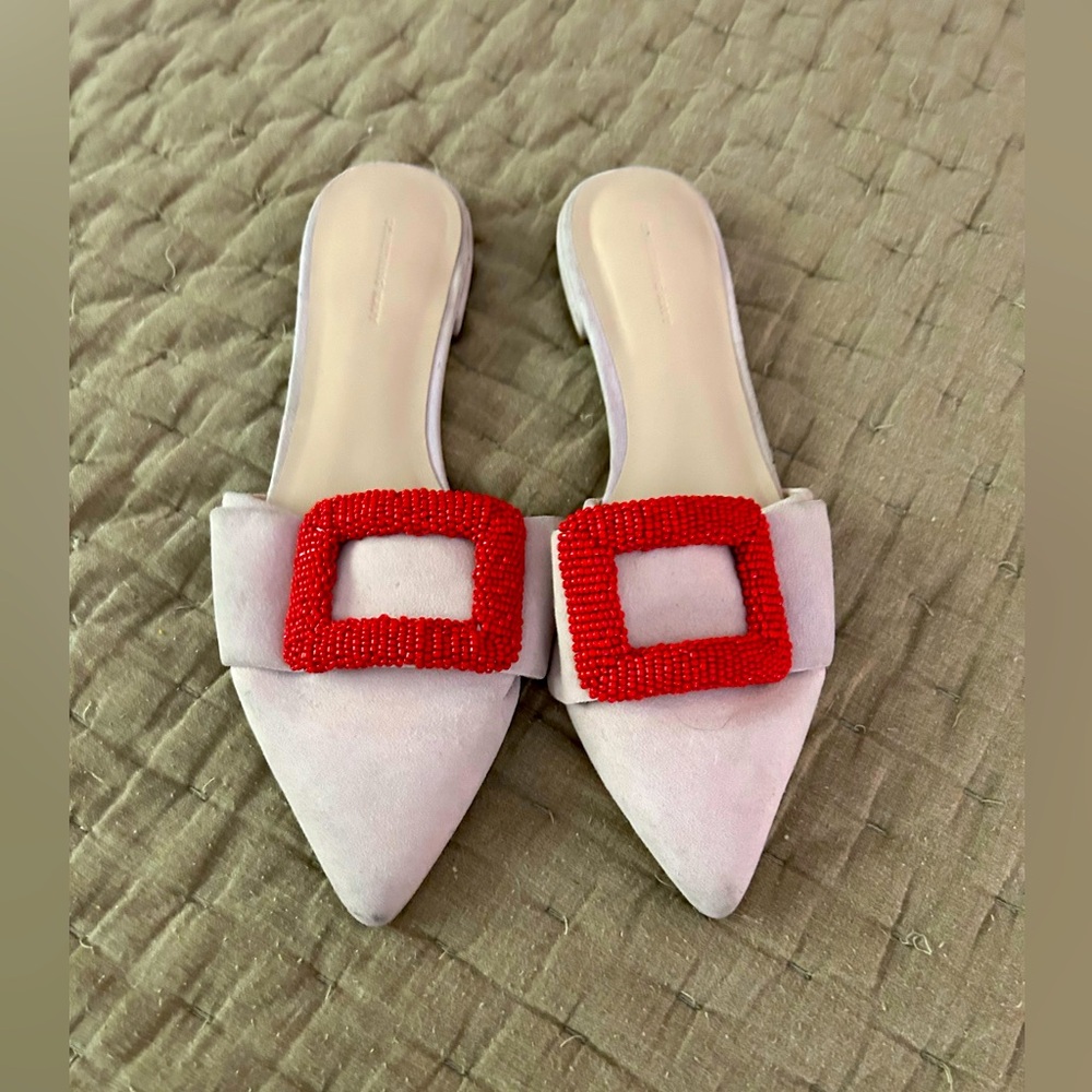 🥿🥿Something NavyPink Suede Flats/Mules🥿🥿